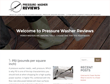 Tablet Screenshot of pressure-washer-reviews.com